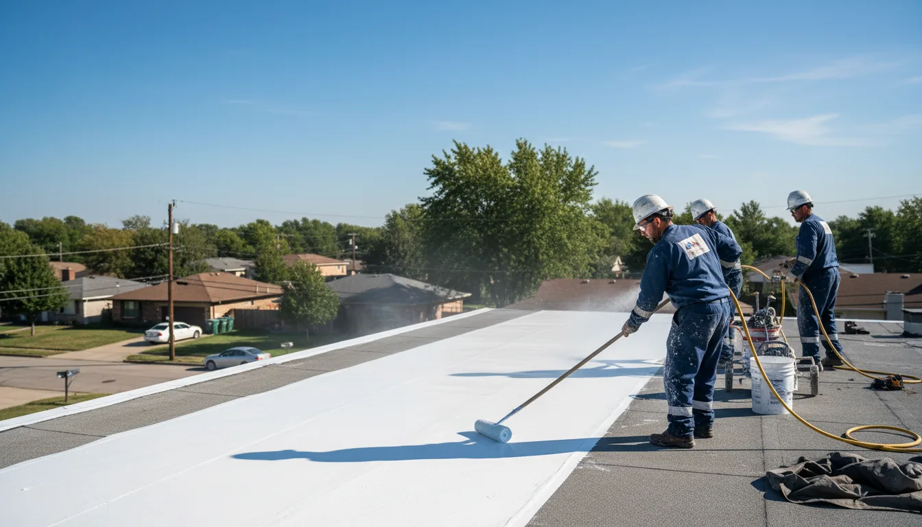 Commercial roof coating in Troy, IN near me